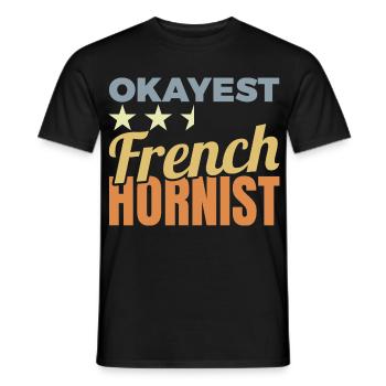 Joueur de cor moyen - T-shirt homme - noir - Devant - AI Model Male 178 light (178cm)