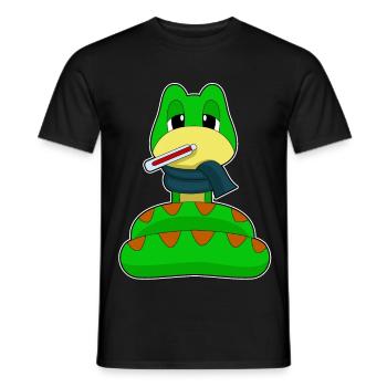 Thermomètre clinique Snake - T-shirt homme - noir - Devant - AI Model Male 178 light (178cm)