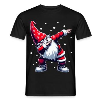 Dabbing Santa Claus Dab Santa Claus - Men's T-Shirt - black - Front - AI Model Male 178 light (178cm)