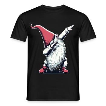 Dabbing Gnome Dab Santa Claus - Men's T-Shirt - black - Front - AI Model Male 178 light (178cm)