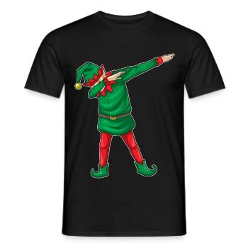 Elf Weihnachten Hip Hop Tanz - Männer T-Shirt - Schwarz - Vorne - AI Model Male 178 light (178cm)
