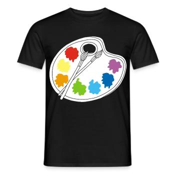 Artist (white) - Men's T-Shirt - black - Front - AI Model Male 178 light (178cm)