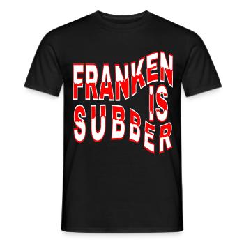 Franconia is Subber - Franconia is Super - fei schee - T-shirt homme - noir - Devant - AI Model Male 178 light (178cm)