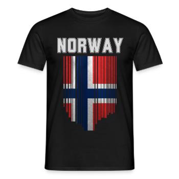 Norwegian flag, Norwegian pride - Men's T-Shirt - black - Front - AI Model Male 178 light (178cm)