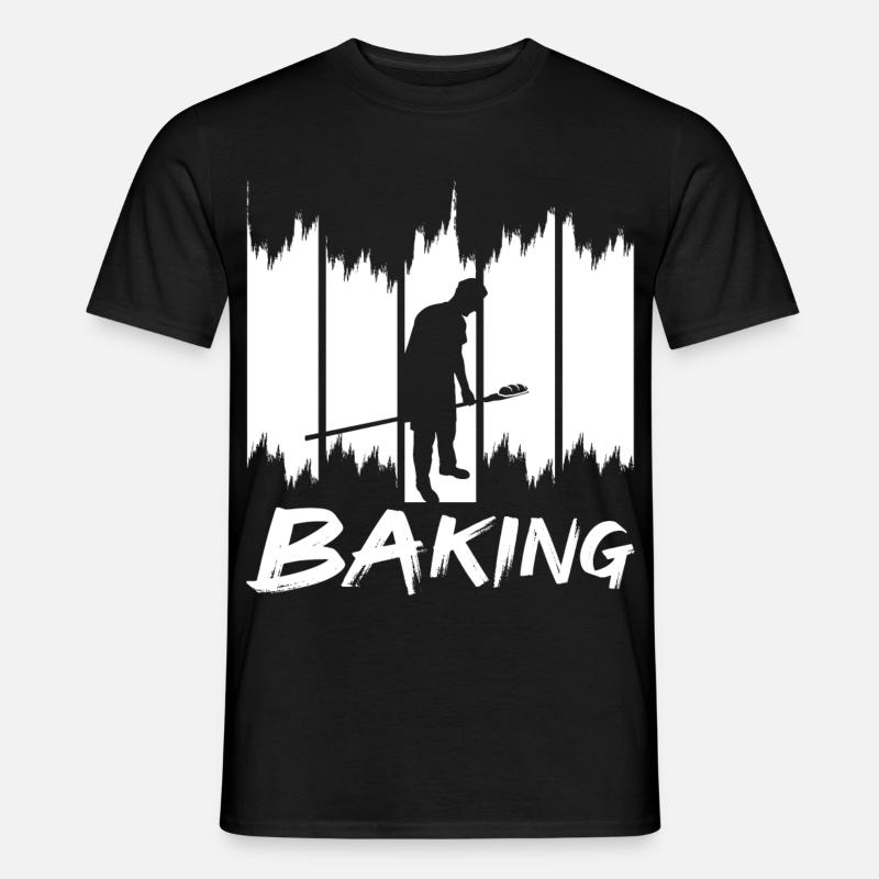 Lustiges Backen - Männer T-Shirt - Schwarz