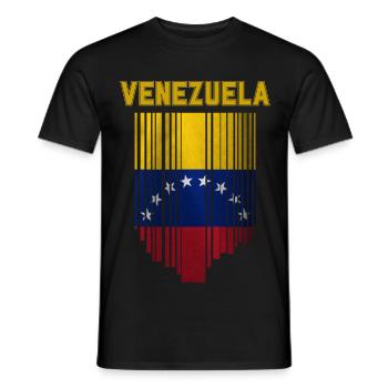 Flagge von Venezuela - Männer T-Shirt - Schwarz - Vorne - AI Model Male 178 light (178cm)