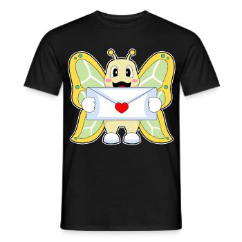 Schmetterling Liebesbrief - Männer T-Shirt - Schwarz - Vorne - AI Model Male 178 light (178cm)