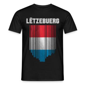 Flag of Luxembourg, Luxembourg pride - Men's T-Shirt - black - Front - AI Model Male 178 light (178cm)