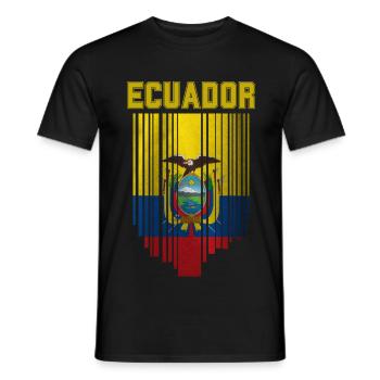 Flagge von Ecuador, ecuadorianischer Stolz - Männer T-Shirt - Schwarz - Vorne - AI Model Male 178 light (178cm)