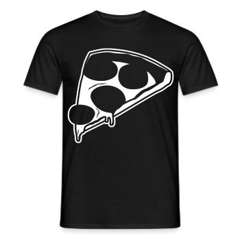 Dessin de pizza - T-shirt homme - noir - Devant - AI Model Male 178 light (178cm)