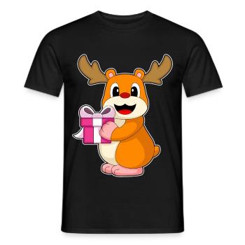Forfait de Noël hamster - T-shirt homme - noir - Devant - AI Model Male 178 light (178cm)
