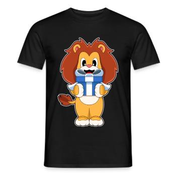 Forfait Noël Lion - T-shirt homme - noir - Devant - AI Model Male 178 light (178cm)