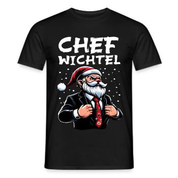 Chef Wichtel stylischer Weihnachts Gnome - Männer T-Shirt - Schwarz - Vorne - AI Model Male 178 light (178cm)
