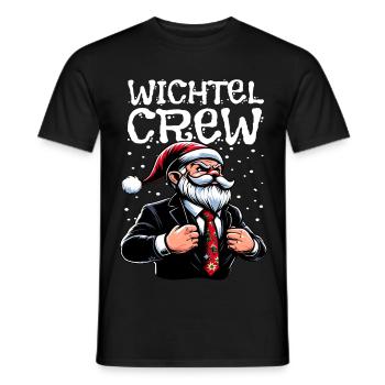 Wichtel Crew Weihnachts Gnome - Männer T-Shirt - Schwarz - Vorne - AI Model Male 178 light (178cm)