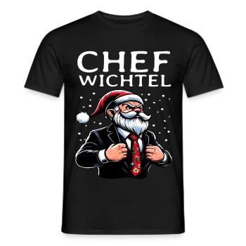 Chef Wichtel Weihnachts Gnom - Männer T-Shirt - Schwarz - Vorne - AI Model Male 178 light (178cm)