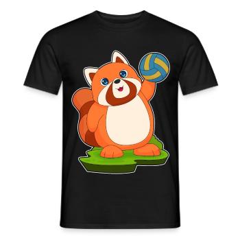 Roter Panda Volleyballspieler Volleyball - Männer T-Shirt - Schwarz - Vorne - AI Model Male 178 light (178cm)