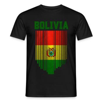 Drapeau bolivien, fierté bolivienne - T-shirt homme - noir - Devant - AI Model Male 178 light (178cm)