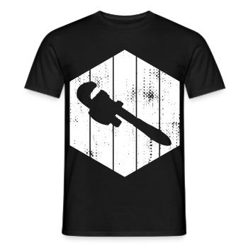Croquis de clé à pipe - T-shirt homme - noir - Devant - AI Model Male 178 light (178cm)