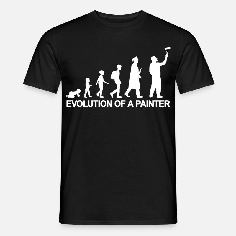 Development from child to painter - Men's T-shirt - black