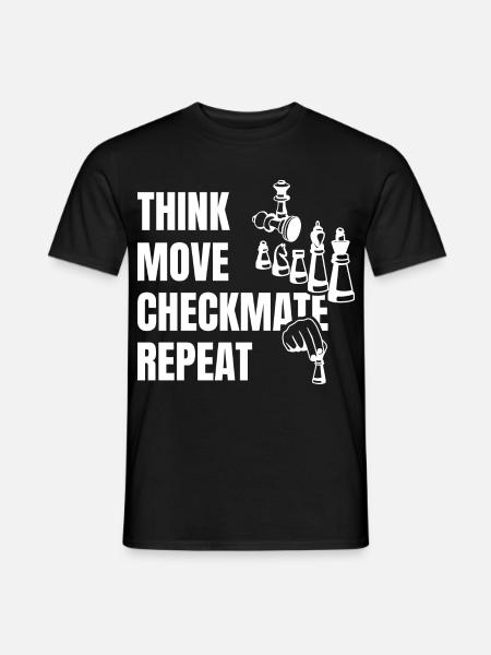 Think Play Checkmate Next - Men's T-Shirt - black