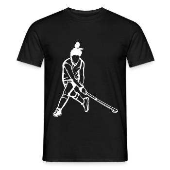 Hockey Skizze - Männer T-Shirt - Schwarz - Vorne - AI Model Male 178 light (178cm)