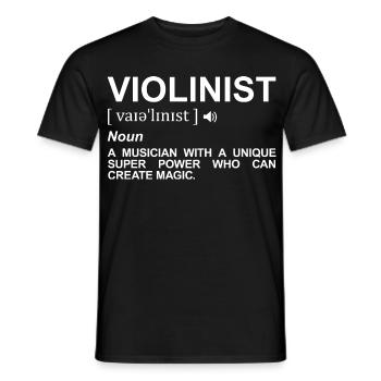 Dictionnaire du violoniste - T-shirt homme - noir - Devant - AI Model Male 178 light (178cm)