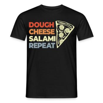 Lustiger Pizza Spruch - Männer T-Shirt - Schwarz - Vorne - AI Model Male 178 light (178cm)