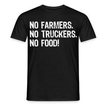 Pas d’agriculteurs, pas de camionneurs, pas de nourriture ! - T-shirt homme - noir - Devant - AI Model Male 178 light (178cm)