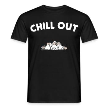 Chill out - Männer T-Shirt - Schwarz - Vorne - AI Model Male 178 light (178cm)