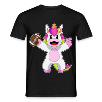Licorne Football Américain Sports - T-shirt homme - noir - Devant - AI Model Male 178 light (178cm)