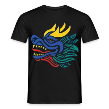Le sourire du dragon - T-shirt homme - noir - Devant - AI Model Male 178 light (178cm)