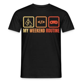 Game Dev Weekend - Men's T-Shirt - black - Front - AI Model Male 178 light (178cm)