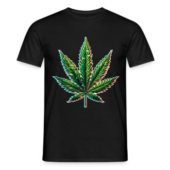 Problème de cannabis - T-shirt homme - noir - Devant - AI Model Male 178 light (178cm)