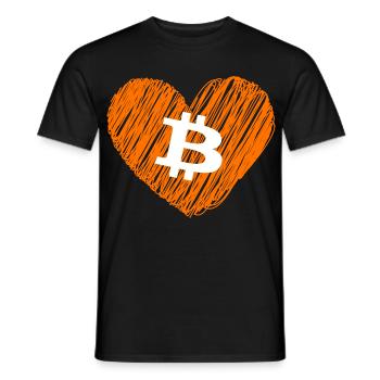 Bitcoin Crypto Cryptocurrency Splash - Men's T-Shirt - black - Front - AI Model Male 178 light (178cm)