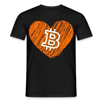 Bitcoin Crypto Cryptocurrency Splash - Men's T-Shirt - black - Front - AI Model Male 178 light (178cm)
