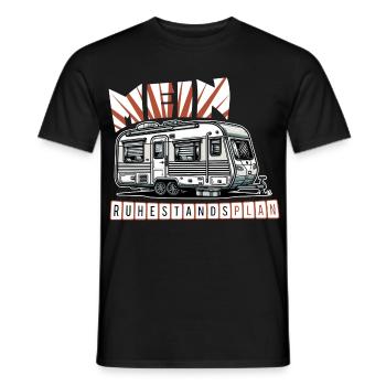 Ruhestand in Stil - Mit Wohnmobil - Männer T-Shirt - Schwarz - Vorne - AI Model Male 178 light (178cm)