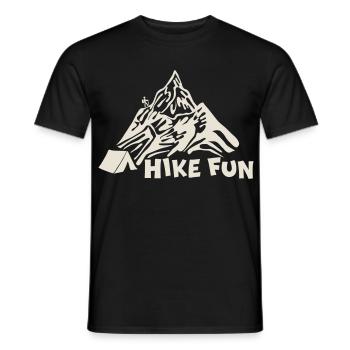 Wanderspaß [Weiß] - Männer T-Shirt - Schwarz - Vorne - AI Model Male 178 light (178cm)