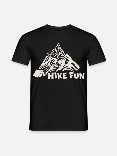 Wanderspaß [Weiß] - Männer T-Shirt - Schwarz