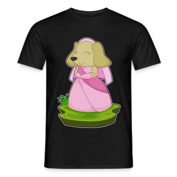 Hund Braut Schleier Hochzeit - Männer T-Shirt - Schwarz - Vorne - AI Model Male 178 light (178cm)