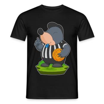 Mole Referee Basketball - Men's T-Shirt - black - Front - AI Model Male 178 light (178cm)