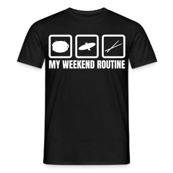 Routine du week-end du batteur - T-shirt homme - noir - Devant - AI Model Male 178 light (178cm)
