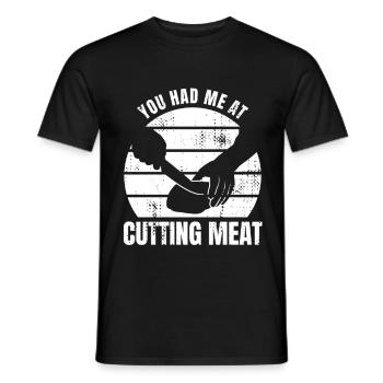 Witziges Metzger Zitat - Männer T-Shirt - Schwarz - Vorne - AI Model Male 178 light (178cm)