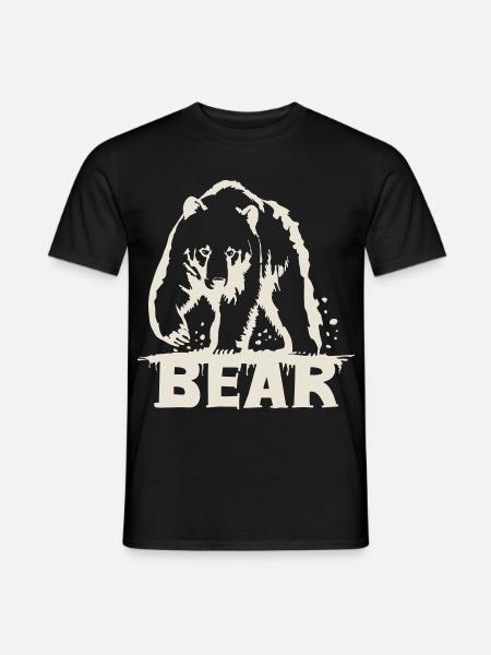 Bären-Pawing [Weiß] - Männer T-Shirt - Schwarz