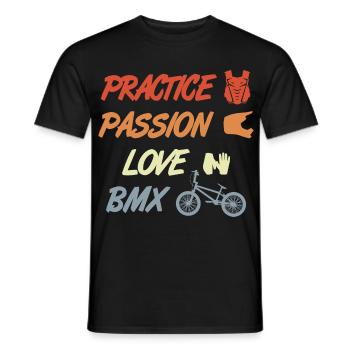 Devis BMX - T-shirt homme - noir - Devant - AI Model Male 178 light (178cm)
