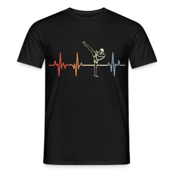 Vintage Kickboxer Herzklopfen - Männer T-Shirt - Schwarz - Vorne - AI Model Male 178 light (178cm)