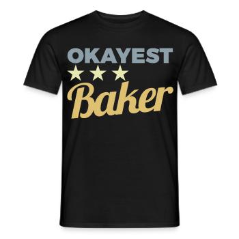 Average baker - Men's T-Shirt - black - Front - AI Model Male 178 light (178cm)