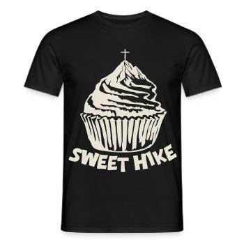 Süße Wanderung - Cupcake Mountain [Weiß] - Männer T-Shirt - Schwarz - Vorne - AI Model Male 178 light (178cm)