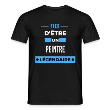 Fier d être un peintre légendaire - T-shirt homme - noir - Devant - AI Model Male 178 light (178cm)