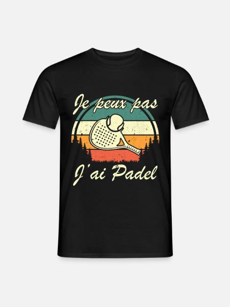 Je Peux Pas J Ai Padel Padeliste Joueur De Padel - T-shirt homme - noir