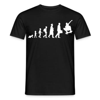 Development of a skateboarder - Men's T-Shirt - black - Front - AI Model Male 178 light (178cm)